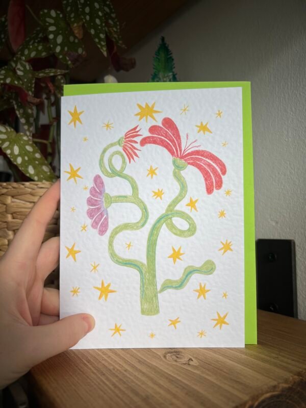 Curly Flower - Card